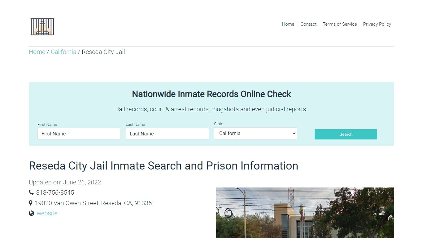 Reseda City Jail Inmate Search, Visitation, Phone no ...